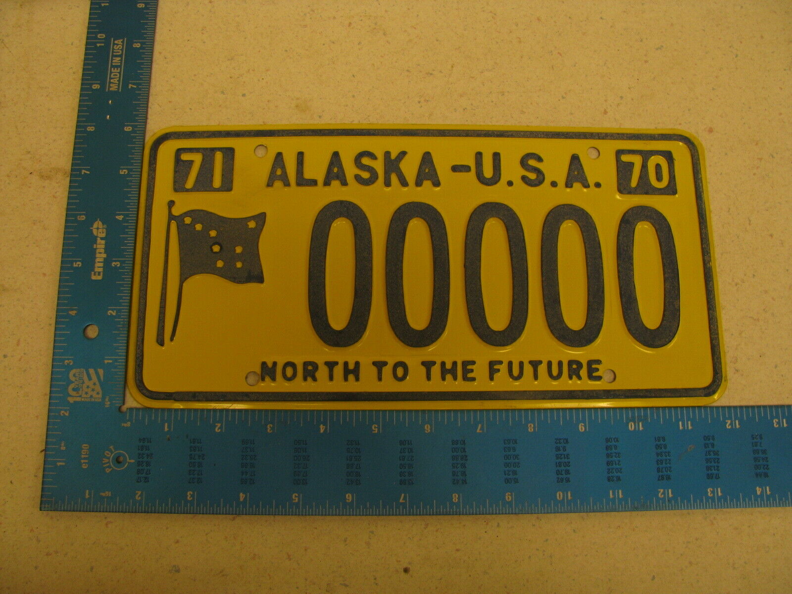 1970 70 1971 71 ALASKA AK LICENSE PLATE TAG SAMPLE #00000  (KC)