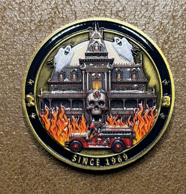 Disneyland Haunted Mansion Fire Department Collectible Coin Disneyland Haunted Mansion Fire Department Collectible Coin
