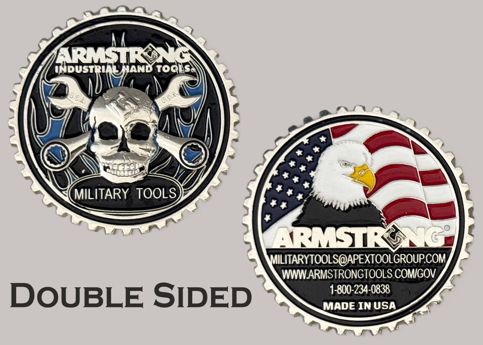 Armstrong Industrial Hand Tools Military Double Sided Challenge Coin  J#49