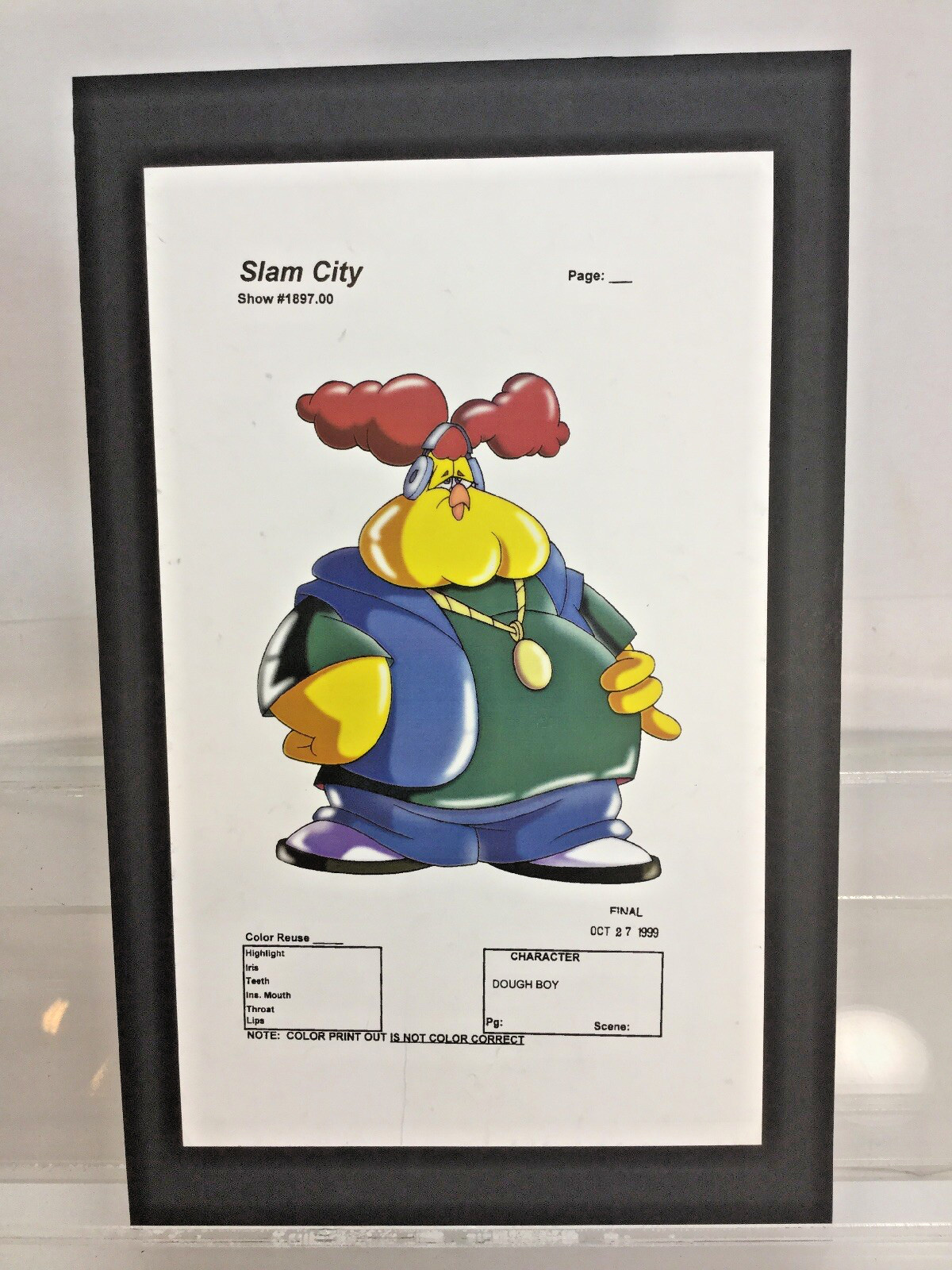 STEVE MITCHELL STUDIO COMIC ART SLAM CITY DOUGH BOY PROOF 1999 STEVE MITCHELL STUDIO COMIC ART SLAM CITY DOUGH BOY PROOF 1999