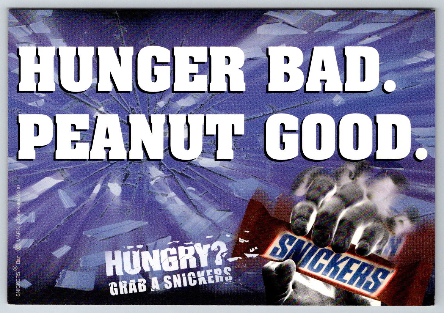 2000 Snickers Advertisement Hungry? Peanut Good Retro Collectible