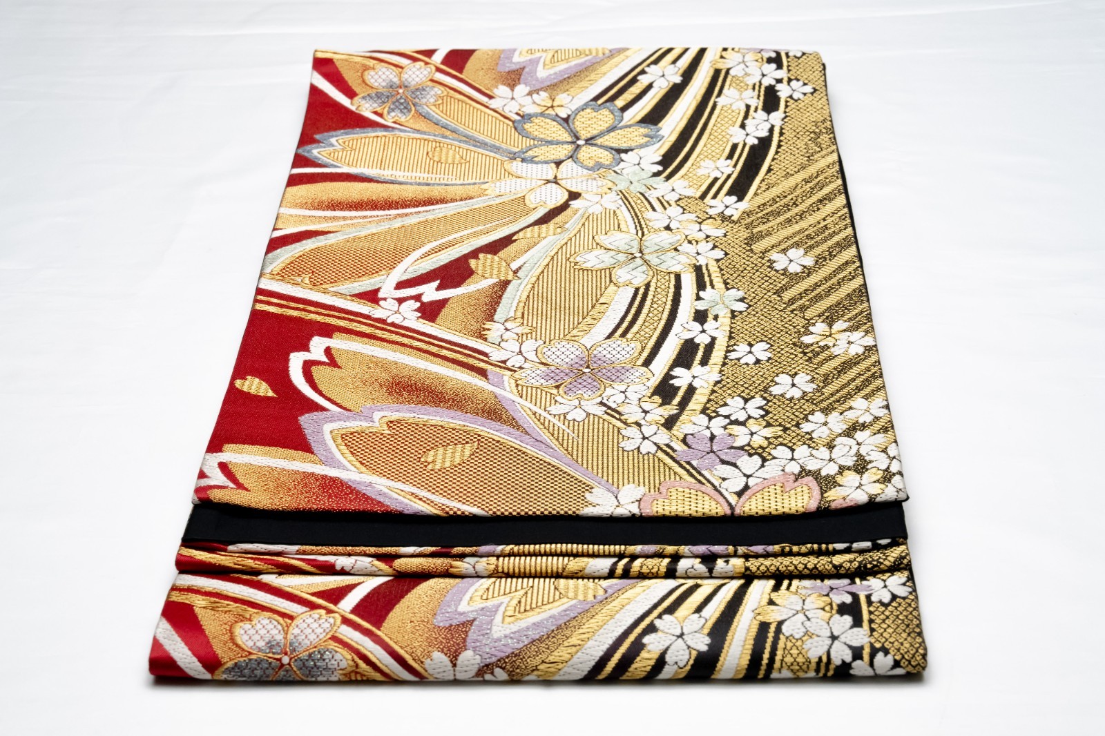 DEAR VANILLA AUTHENTIC JAPANESE SILK FUKURO OBI SASH BELT WOMEN\'S KIMONO VINTAGE