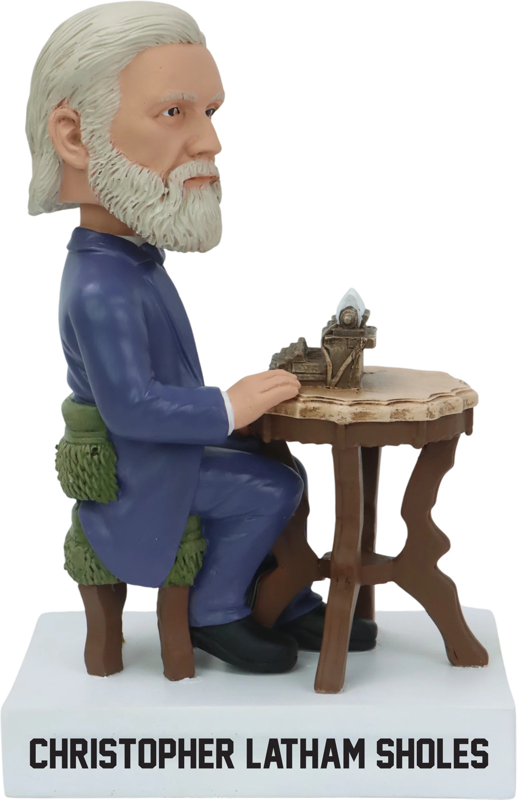 Christopher Latham Sholes QWERTY keyboard inventor Bobblehead Christopher Latham Sholes QWERTY keyboard inventor Bobblehead