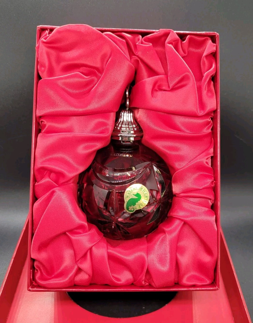 WATERFORD 2010 RED CASED Crystal Ball Ornament 2nd in Series 