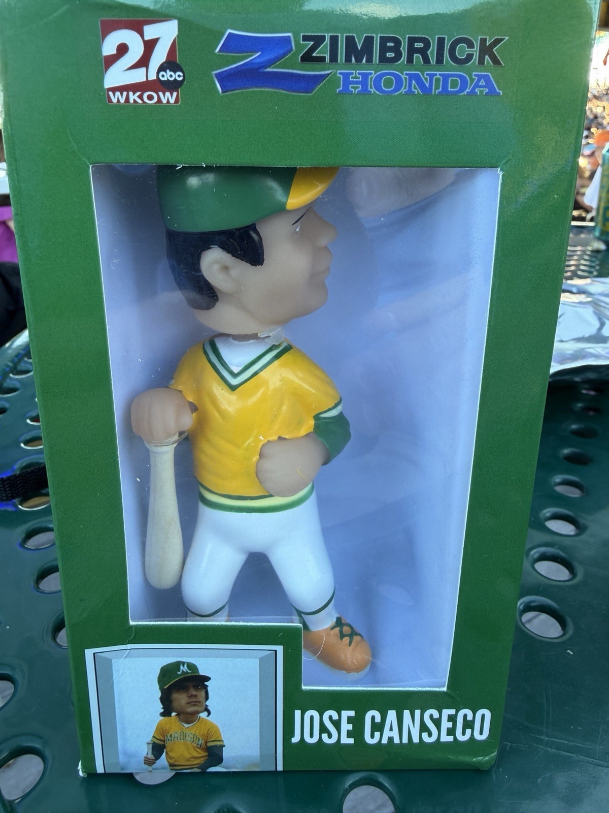 Jose Canseco 2026 Madison Mallards Muskies Bobble head - New In Box Jose Canseco 2026 Madison Mallards Muskies Bobble head - New In Box