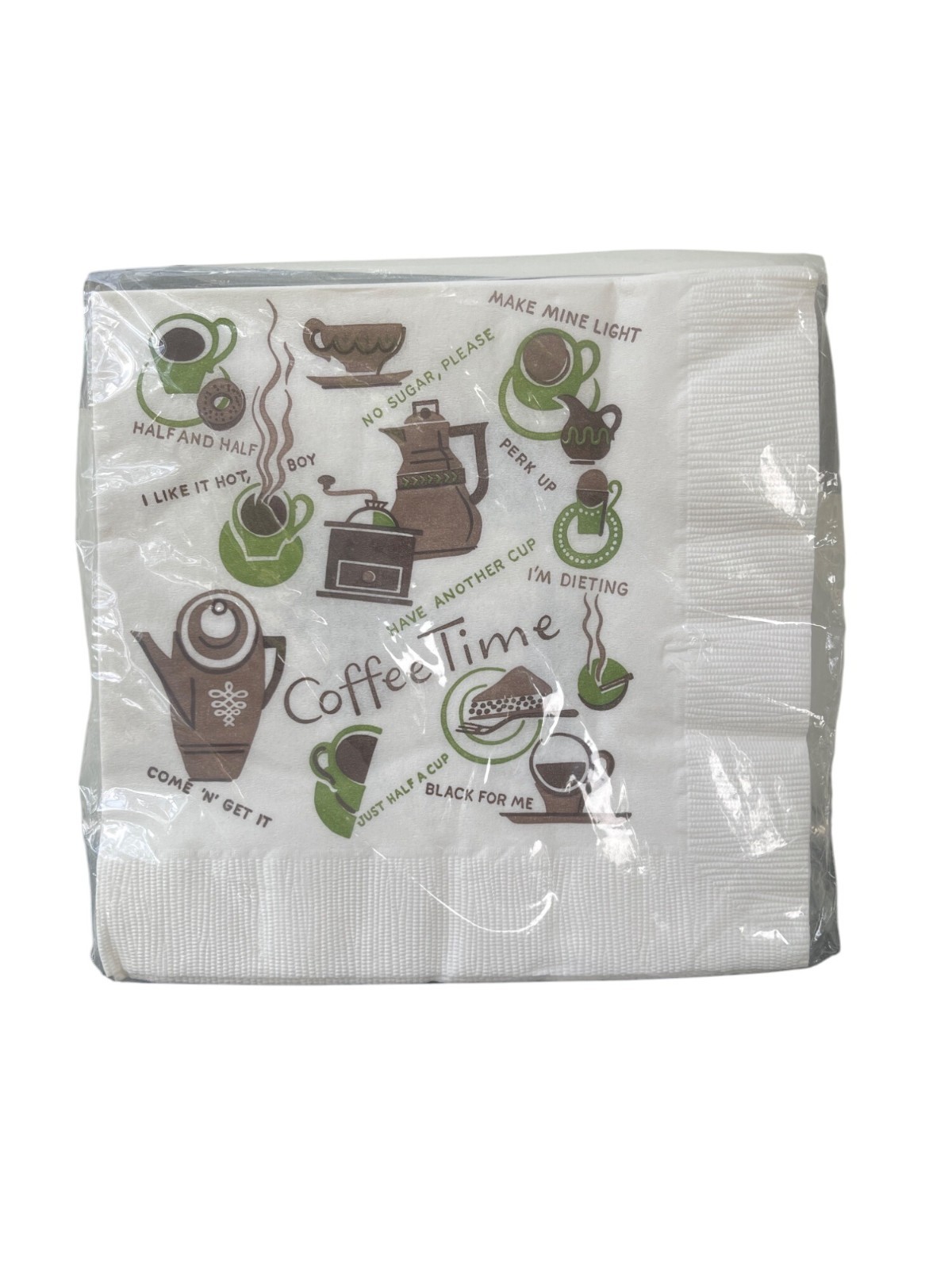 Vintage 15 Rust Craft Browne Luncheon Napkins Coffee Time 13.5\