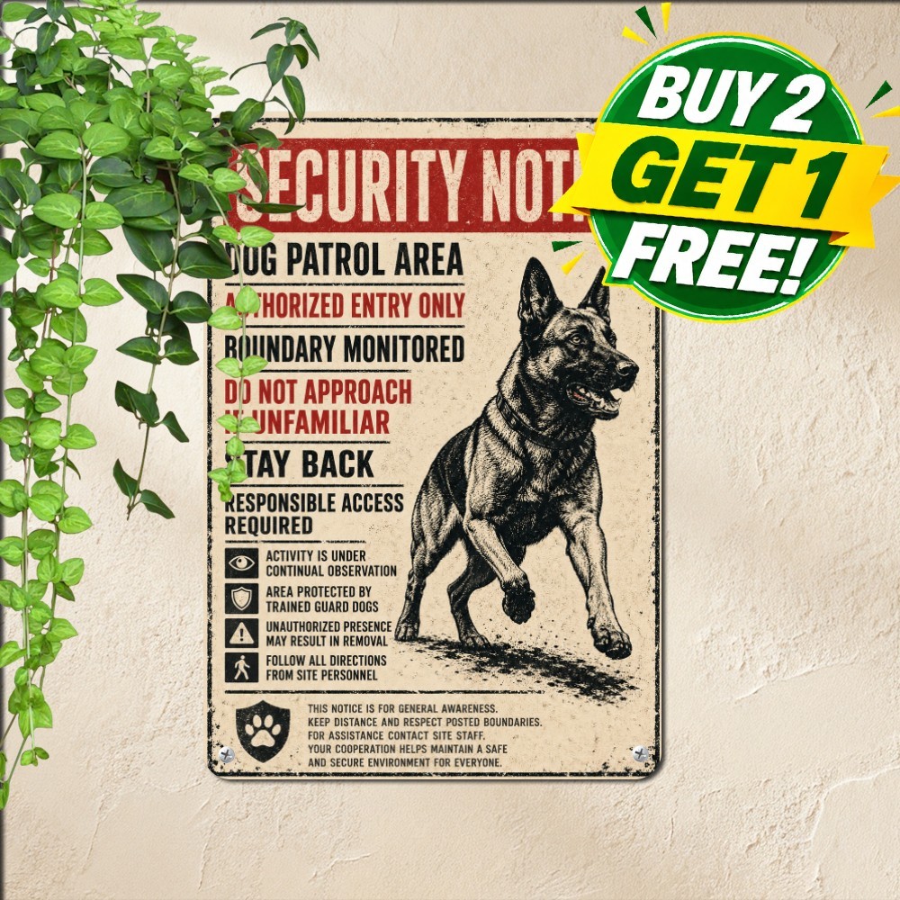 American Bully Guard Dog Property Sign Loyal Canine Security Metal Tin Plaque