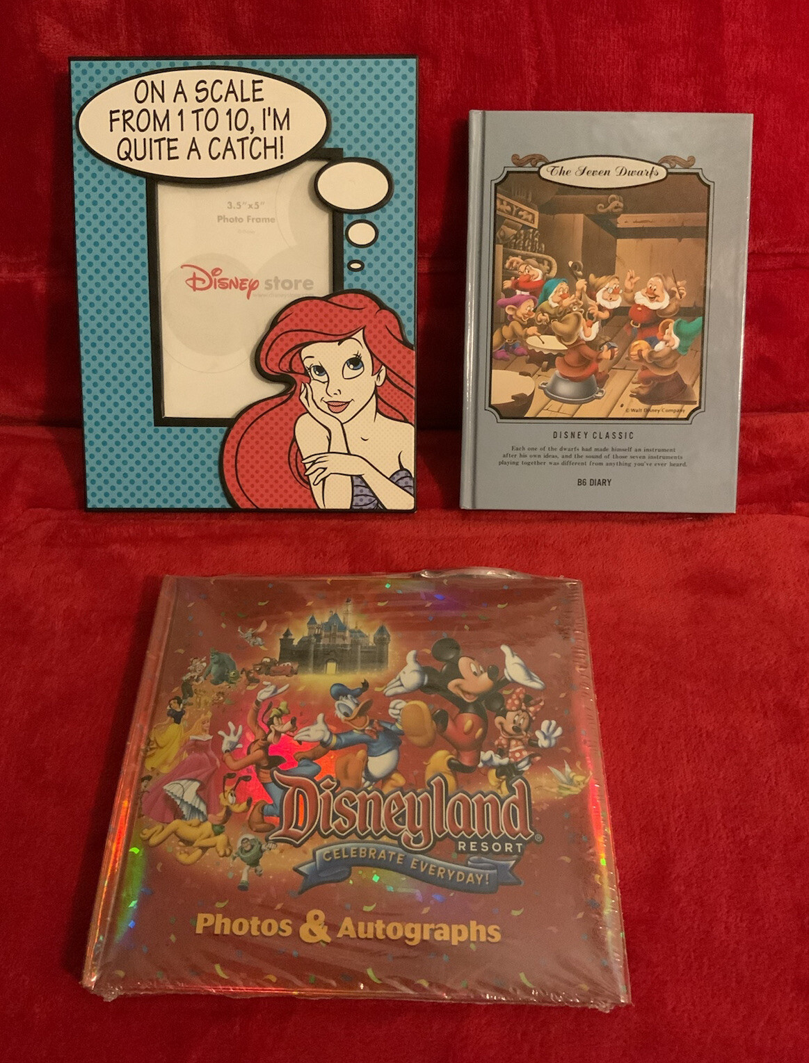 A Very Rare Lot Of 3 Walt Disney Items Ariel Snow White Mickey Mouse