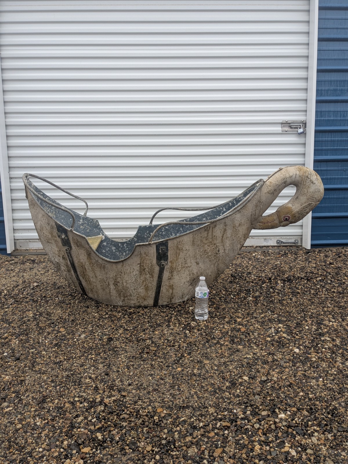 Antique 1930s Swan Carousel Ride Bucket 61\