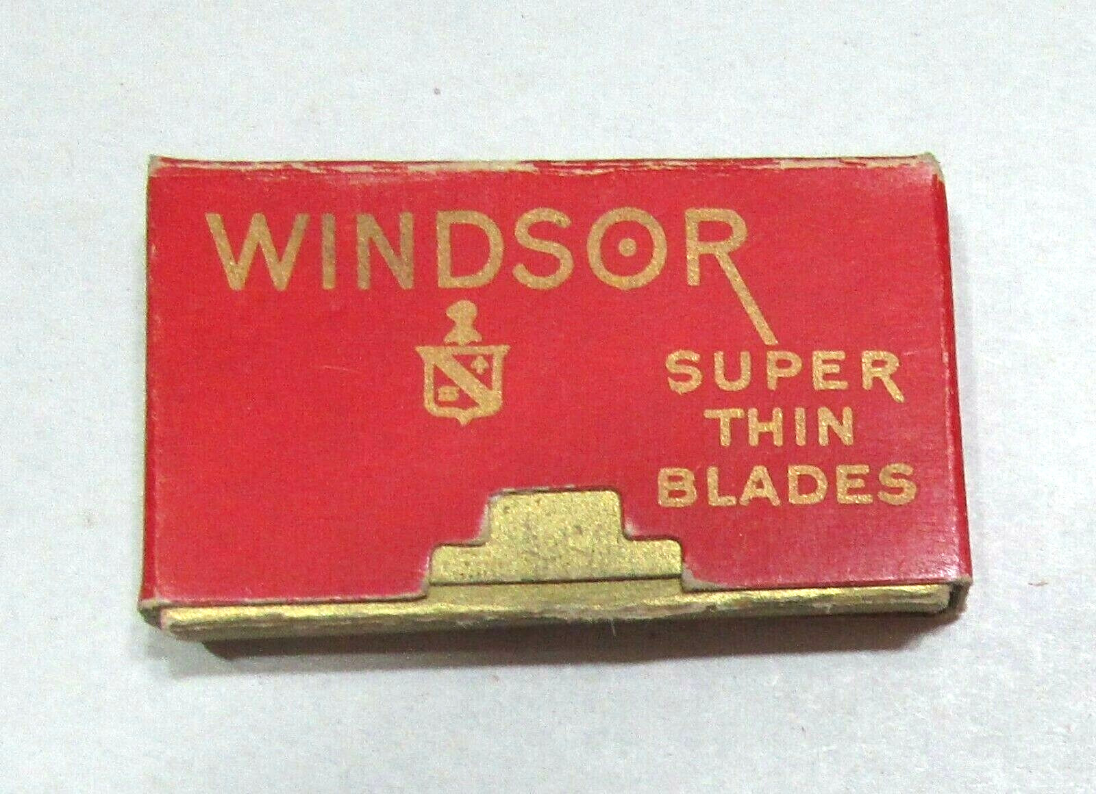 Old Windsor Manufacturing Orange NJ USA Antique Empty Razor Blade Cardboard Box