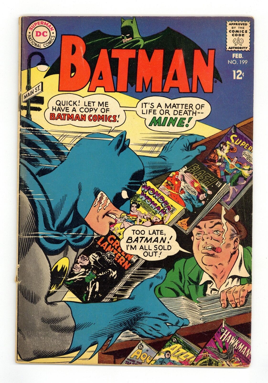 Batman #199 VG- 3.5 1968