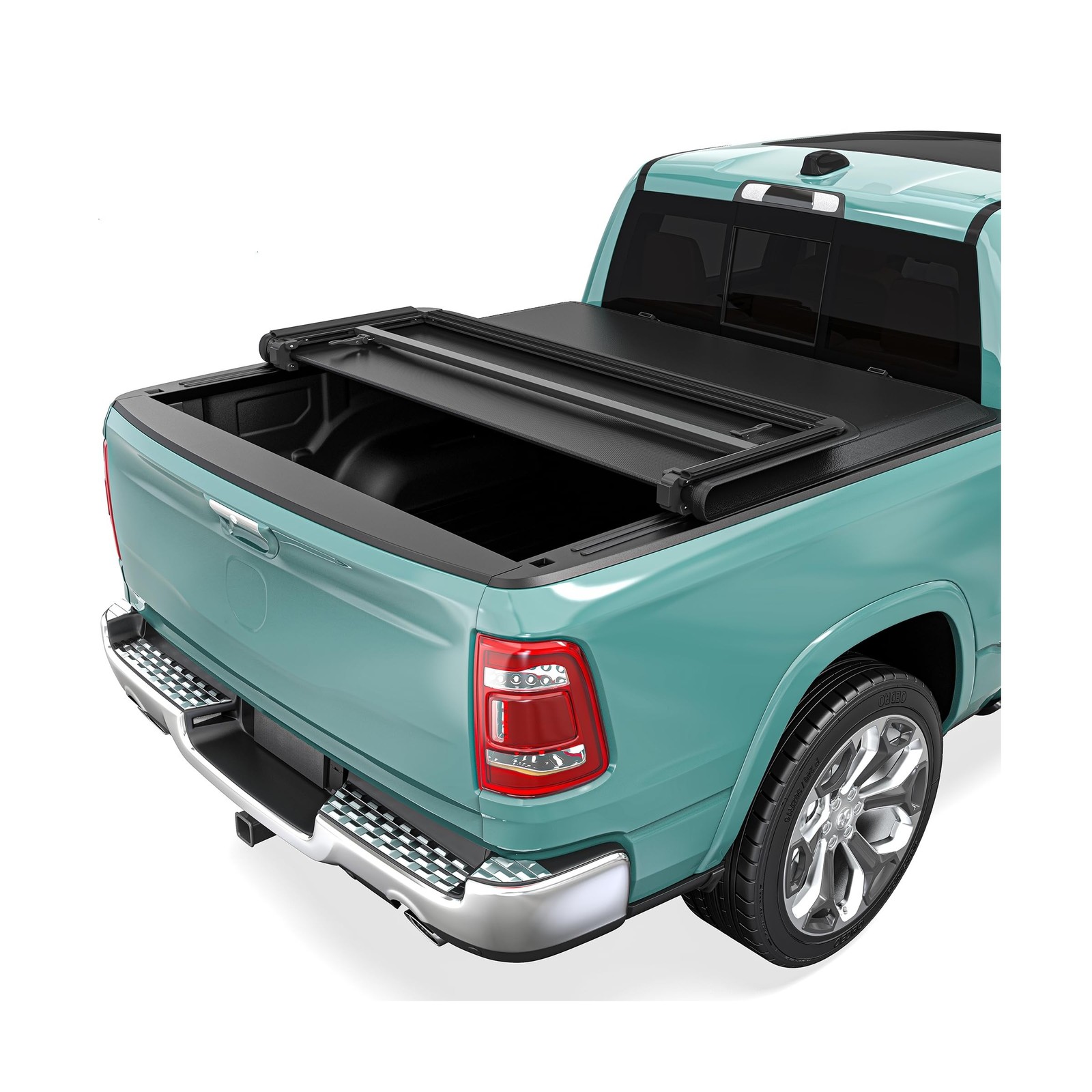 Soft Tri-Fold Truck Bed Tonneau Cover for Dodge Ram 1500 2009-2026 5.7ft | Tr...