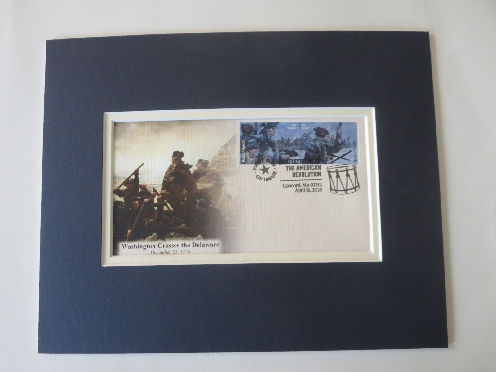 Washington Crosses the Delaware  & First Day Cover of its own stamp