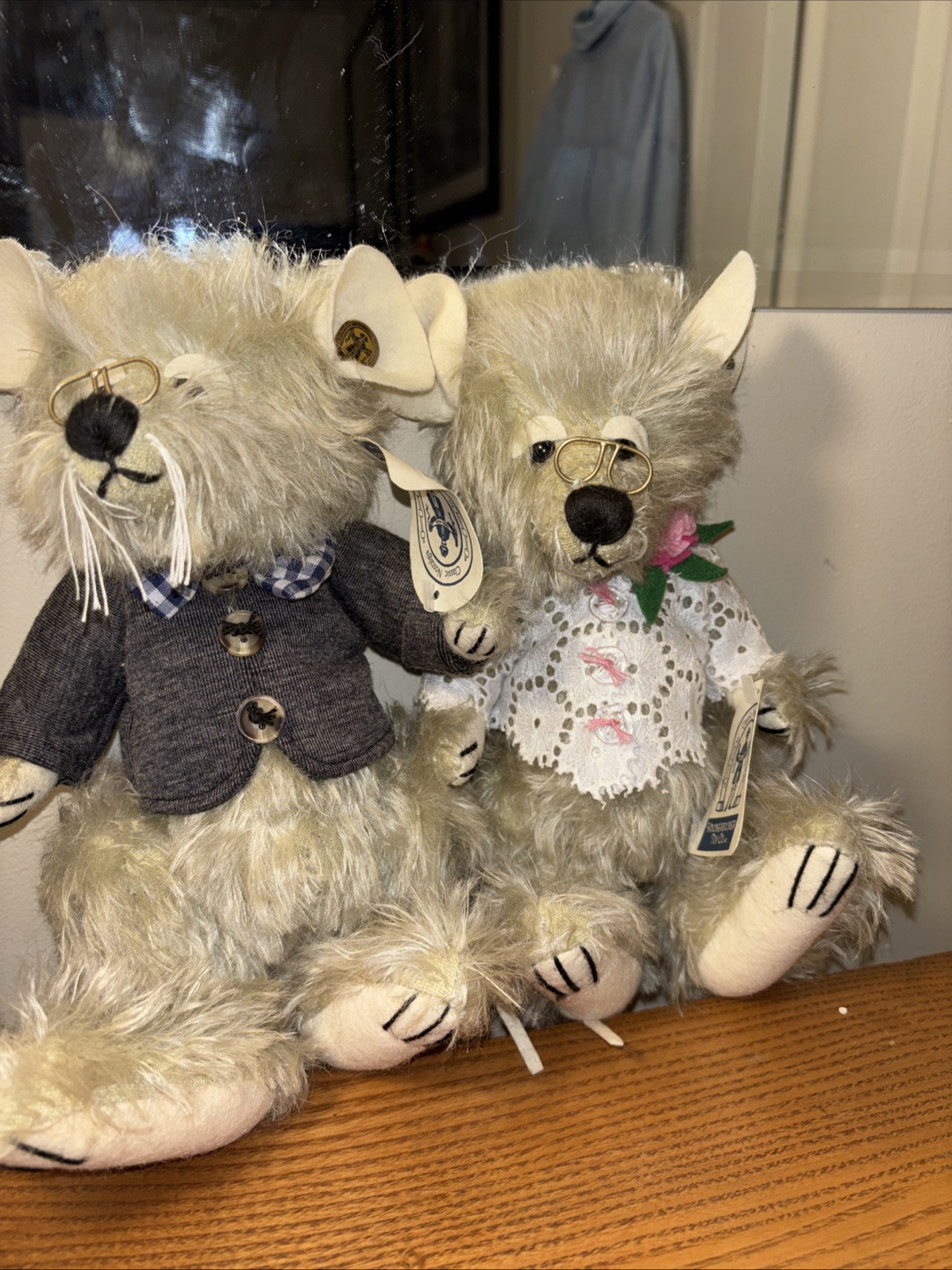 Vintage Knickerbocker Toy Company Grandma And Grandpa Mouse Plush