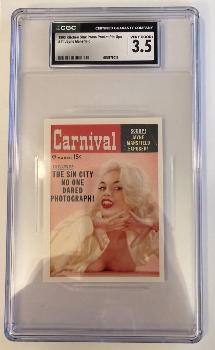 Jayne Mansfield Carnival Cover Pocket Pin-Ups Card 1992 CGC 3.5 - NONE HIGHER