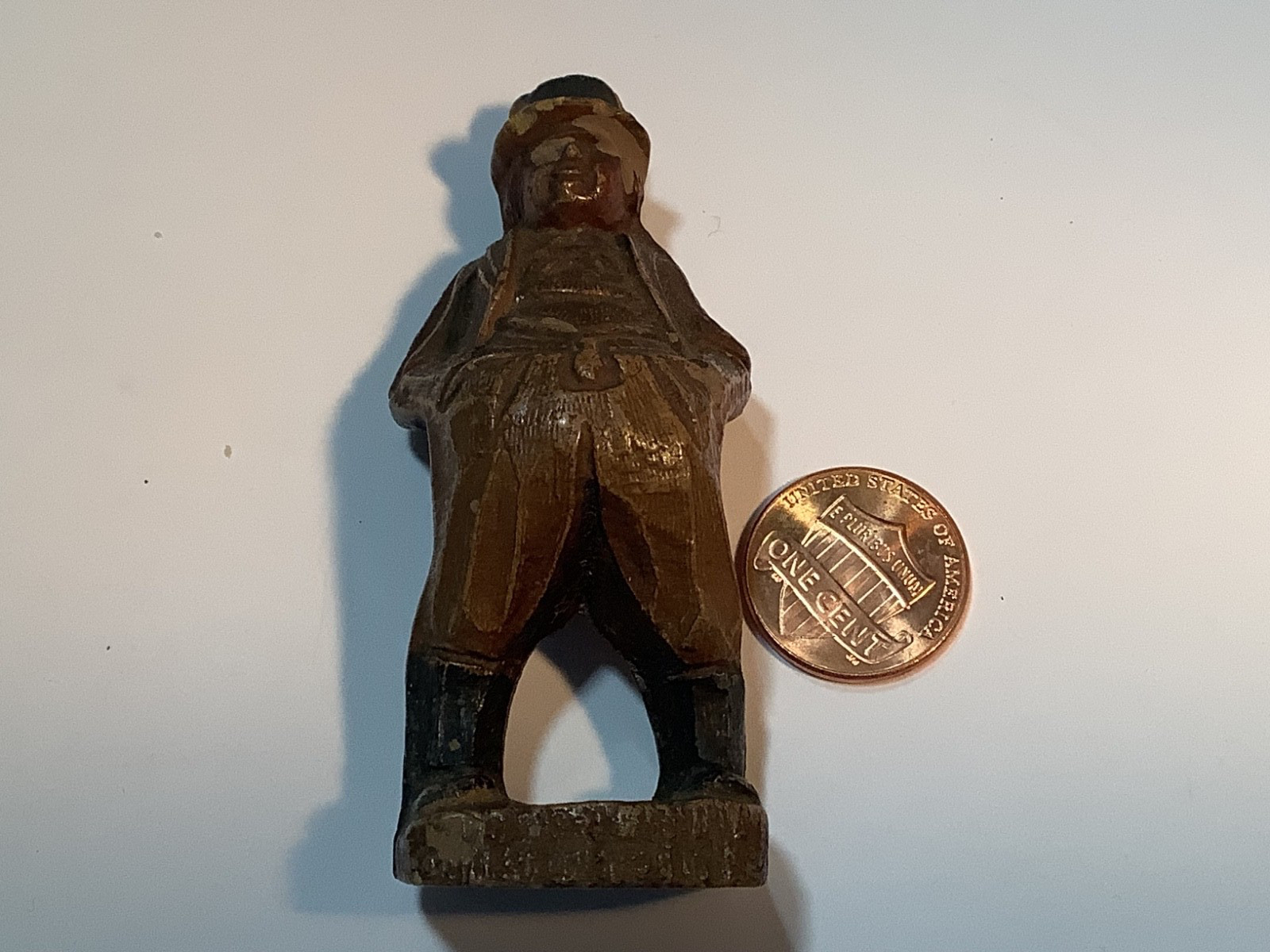 Vintage Hand Carved German Figurine Style Folk Art Wooden