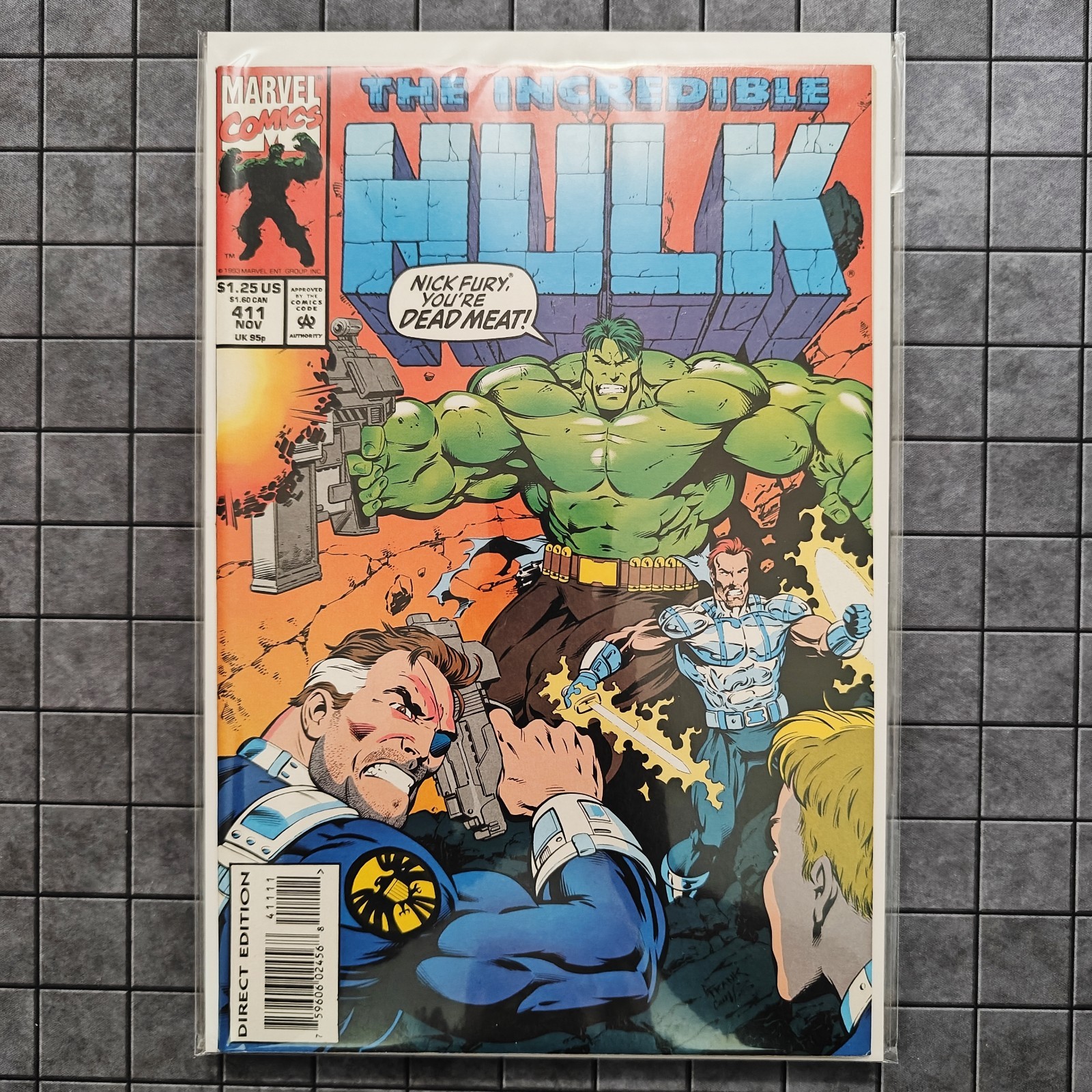The Incredible Hulk #411 - (Cover A) - Nick Fury - (1993) - VF/NM