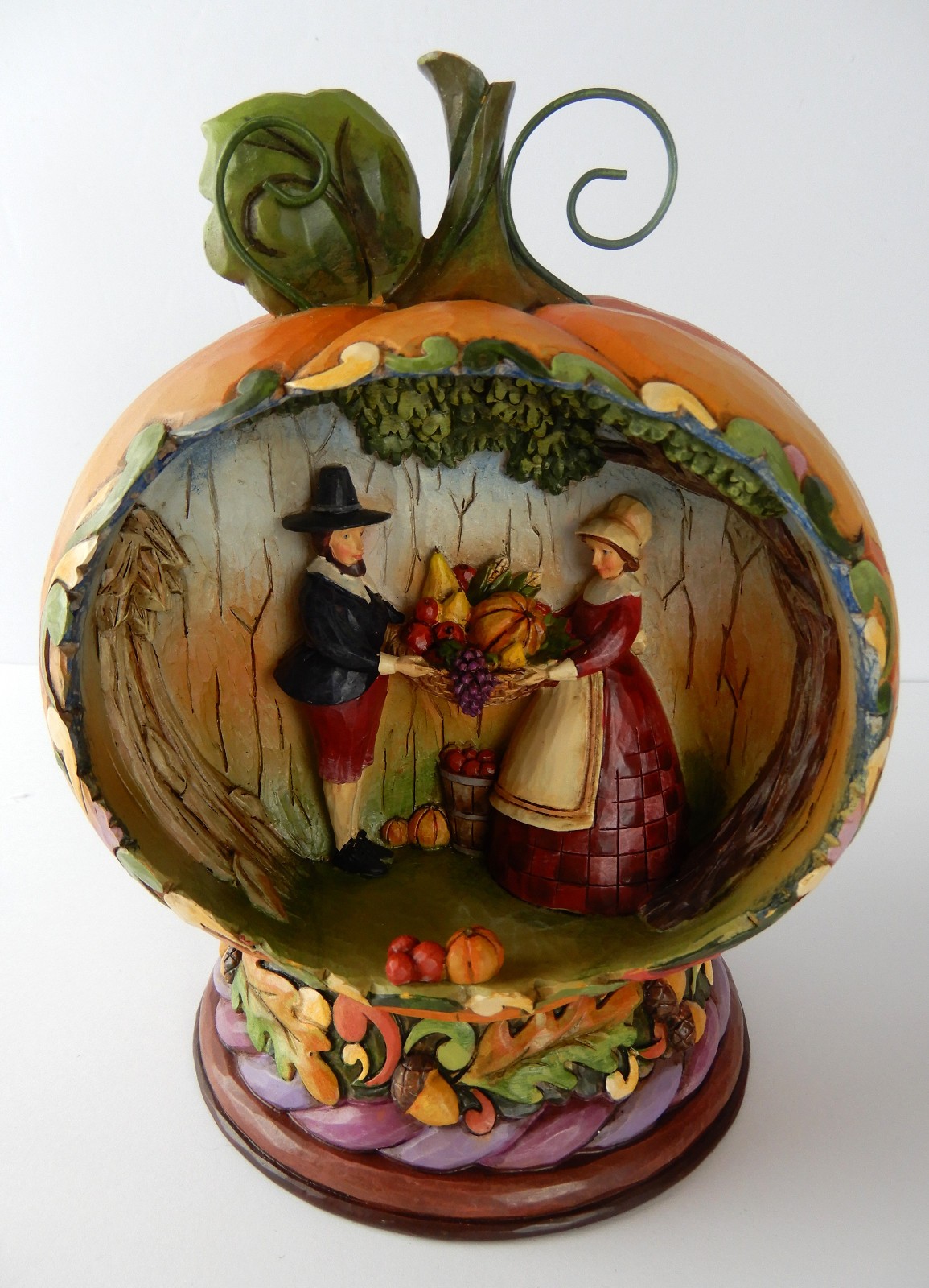 2009 Jim Shore Blessings Of The Harvest Lighted Thanksgiving Pumpkin Diorama 2009 Jim Shore Blessings Of The Harvest Lighted Thanksgiving Pumpkin Diorama