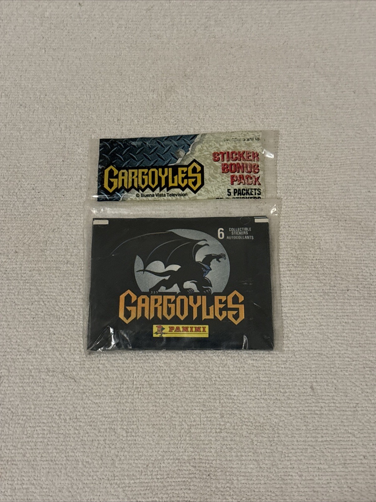 Vintage 1996 Gargoyles Panini Sealed Album Sticker Pack 5 Packs (6 Sticker Each) Vintage 1996 Gargoyles Panini Sealed Album Sticker Pack 5 Packs (6 Sticker Each)