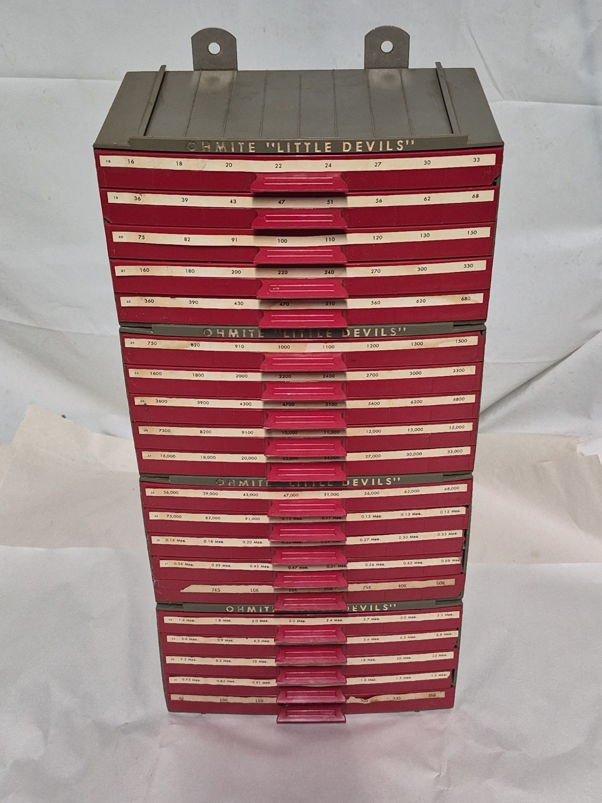 VTG Ohmite Little Devils 160 Slot Resistor Plastic Wall Mounted Case Electronics