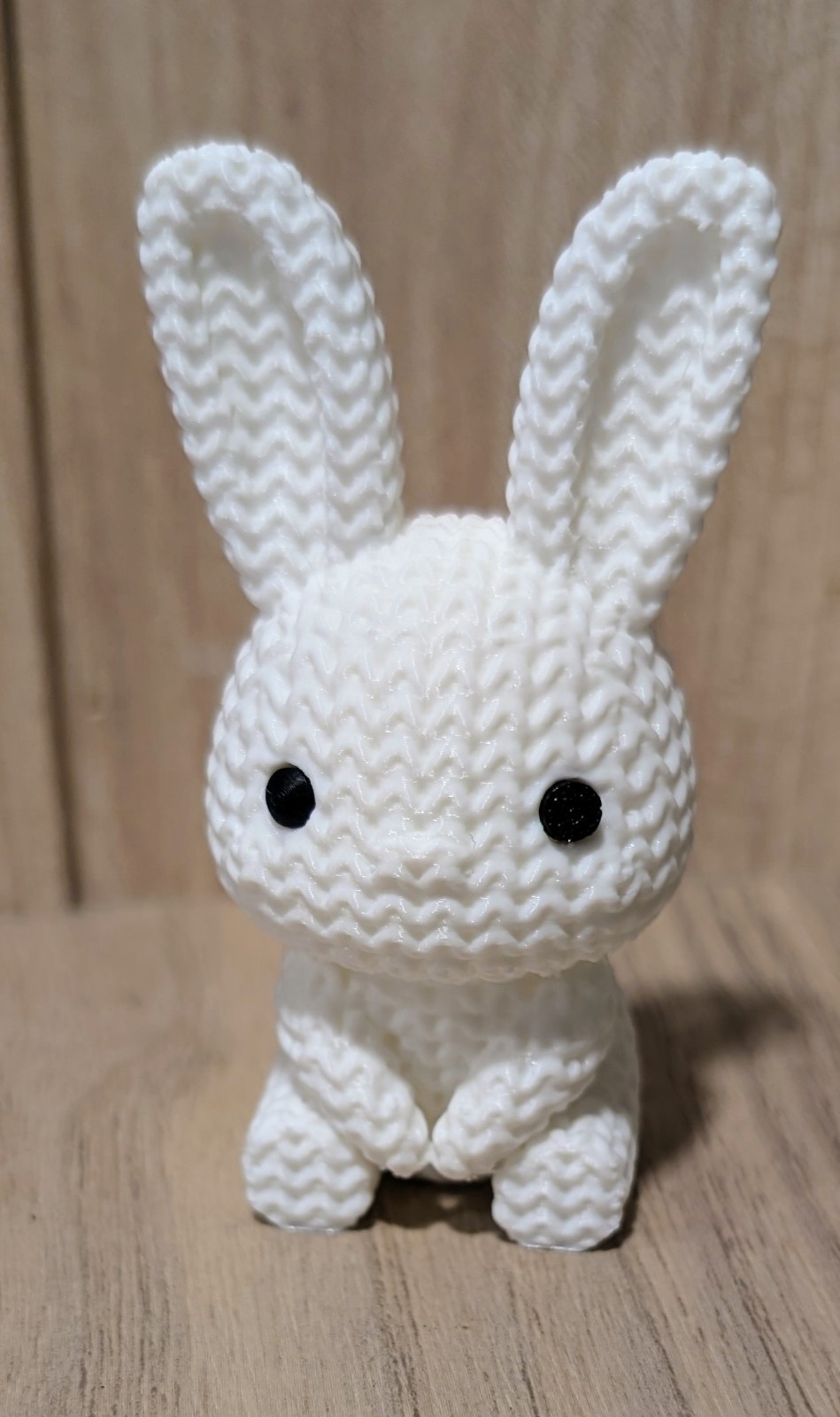 3D Printed Knitted Bunny Rabbit Figurine 2.75\