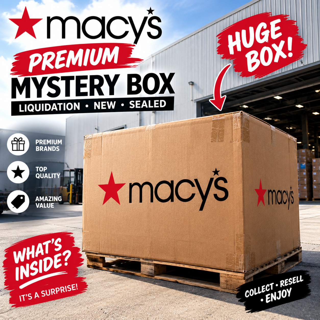 Premium Macy's mystery box - NEW Liquidation SALE Premium Macy's mystery box - NEW Liquidation SALE