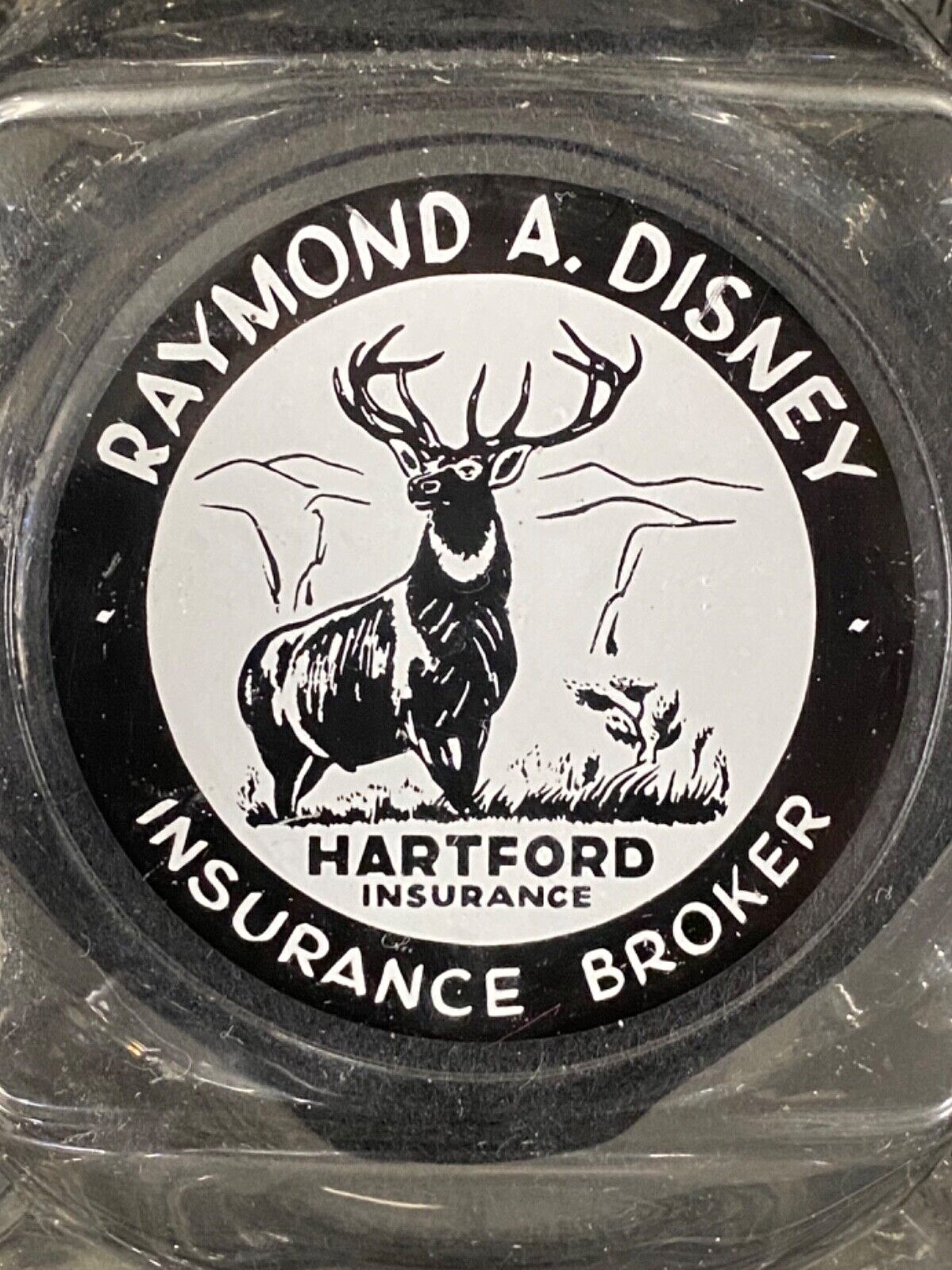 🔥 Very RARE Raymond DISNEY Advertisement Sign Ashtray, 1940s - Brother of Walt