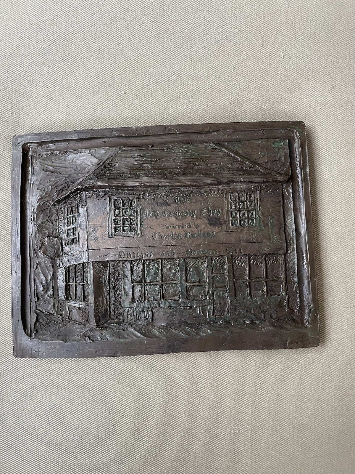 Old Curiosity Shop Immortalised by Charles Dickens - UK Heavy Resin Wall Plaque