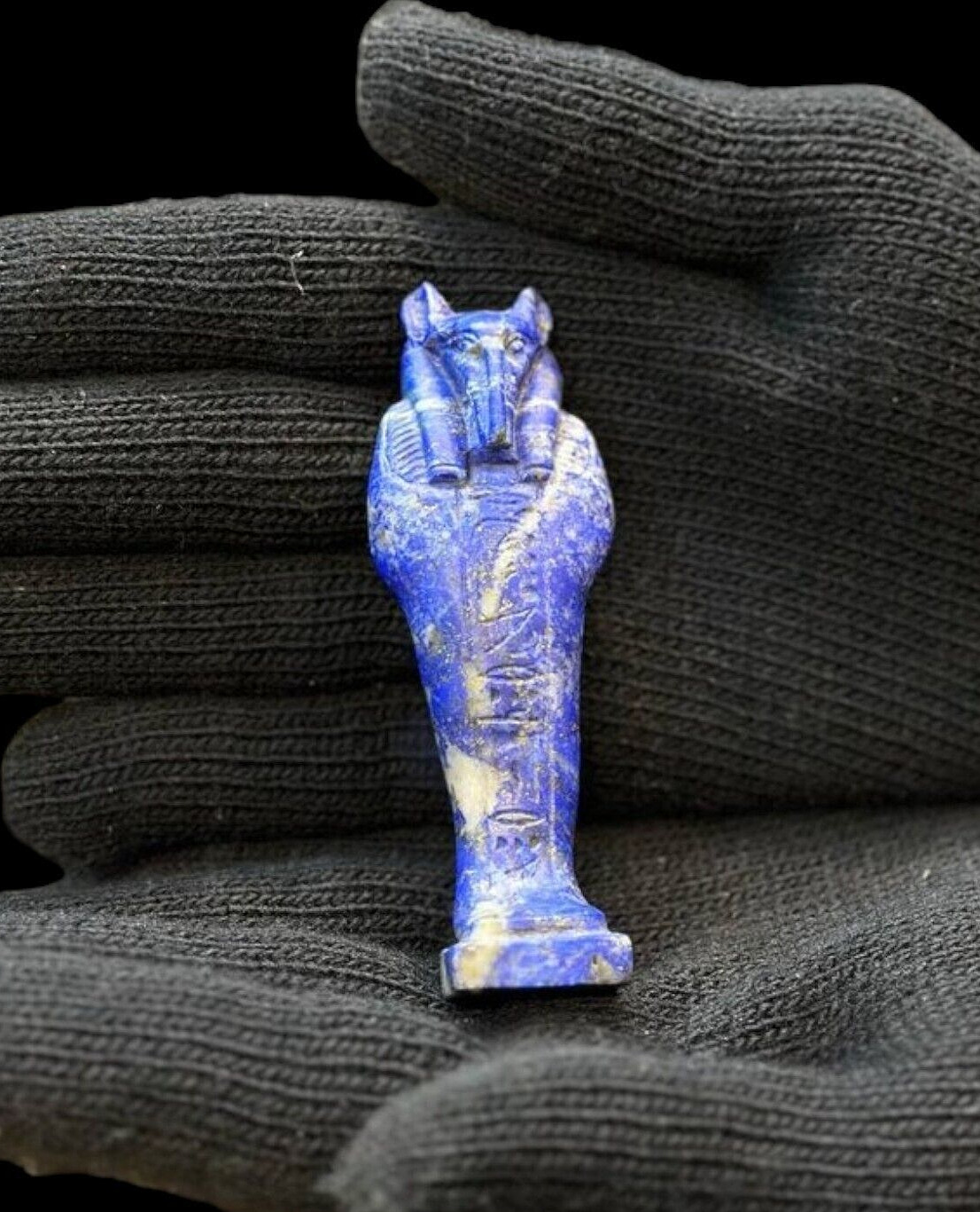 Ancient Egyptian Antiquities Amulet God Seth Made Lapis Lazuli Egyptian Rare BC