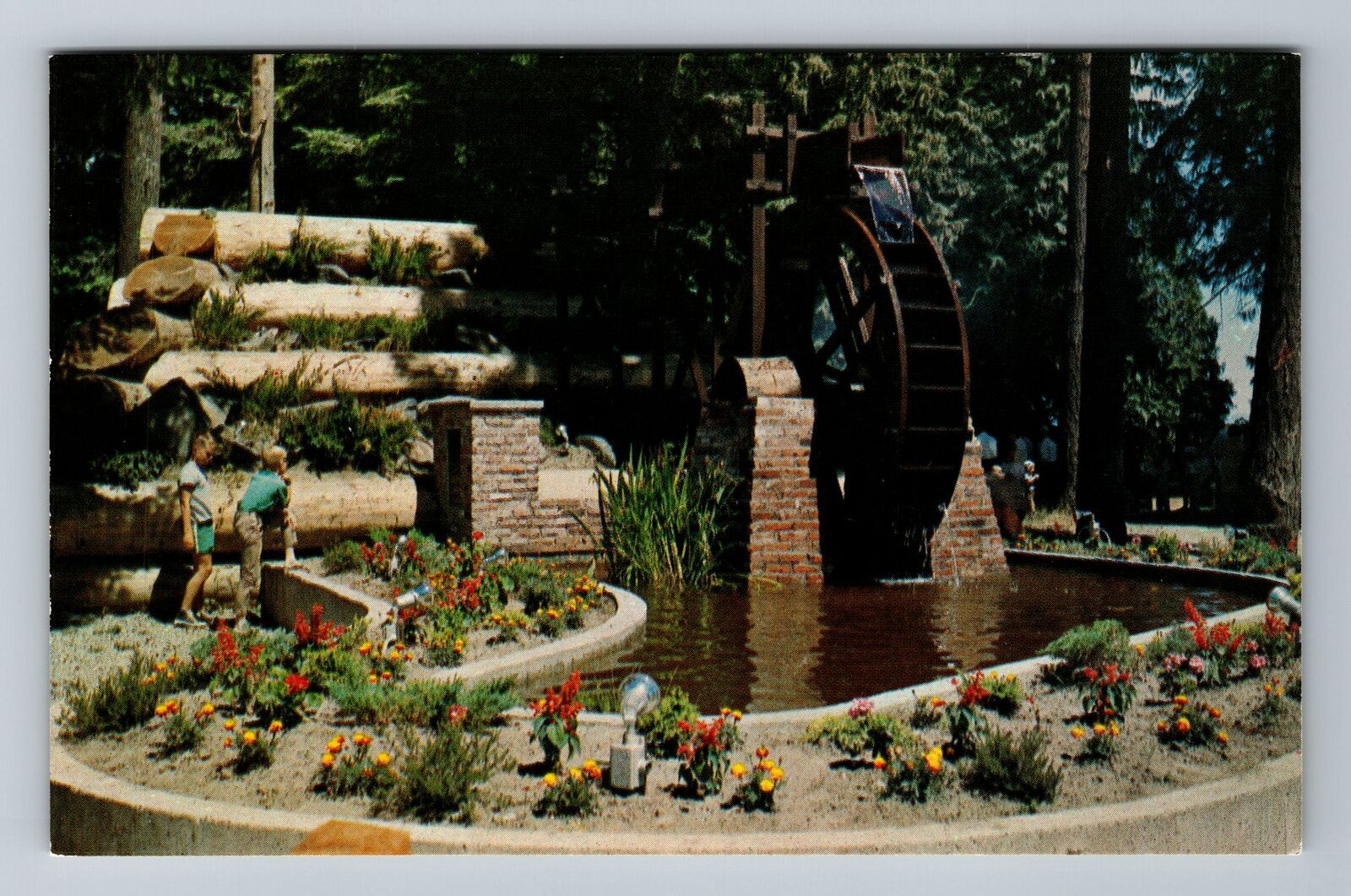 Chemainus-British Columbia, The Water Wheel, Vintage Postcard