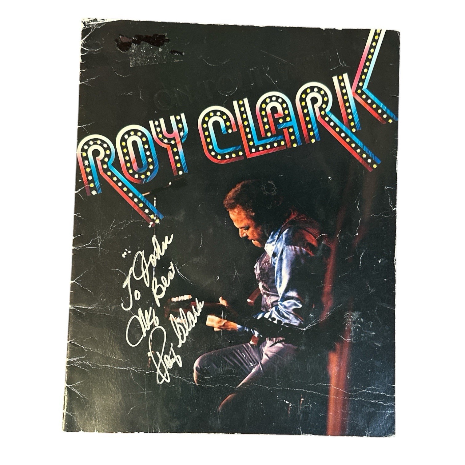 Roy Clark Signed Autograph 1982 Concert Tour Program Hee Haw TV Banjo Legend