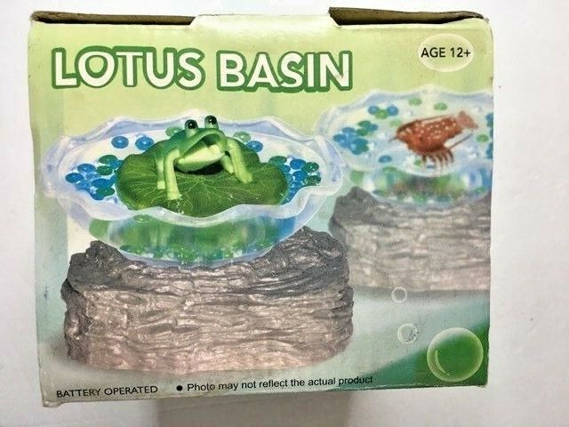 Frog on Lotus Leaf Battery operated