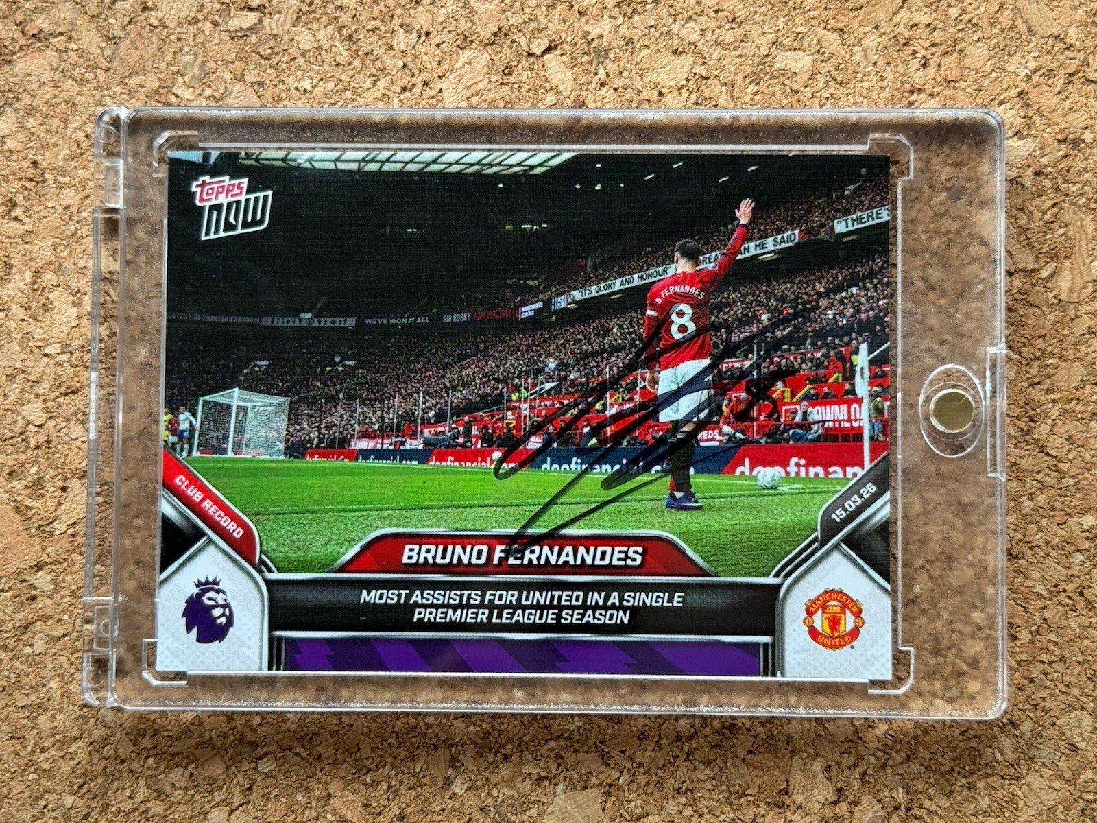 Bruno Fernandes Signed Topps Auto On Card Autograph Manchester United Autograph