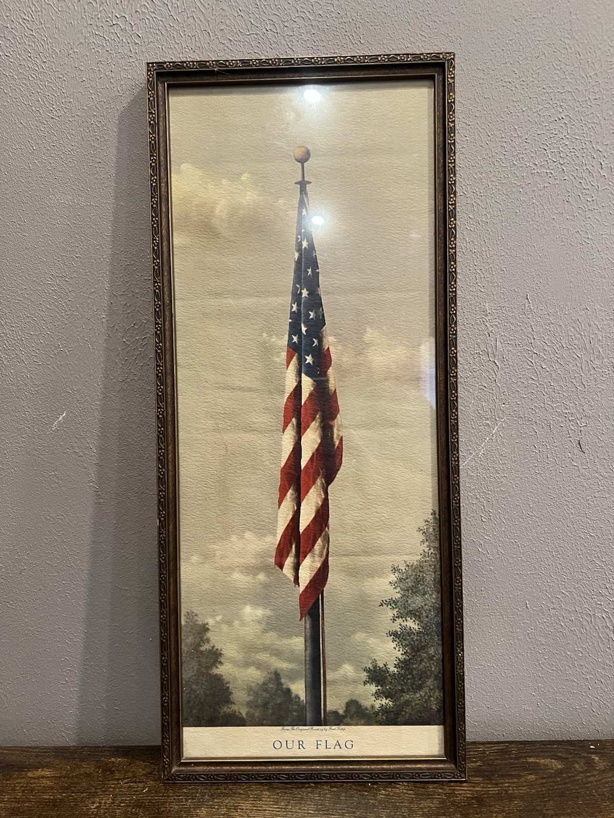 ORIGINAL Antique OUR FLAG American Print Artist FRED TRIPP Copyright McCleary ORIGINAL Antique OUR FLAG American Print Artist FRED TRIPP Copyright McCleary