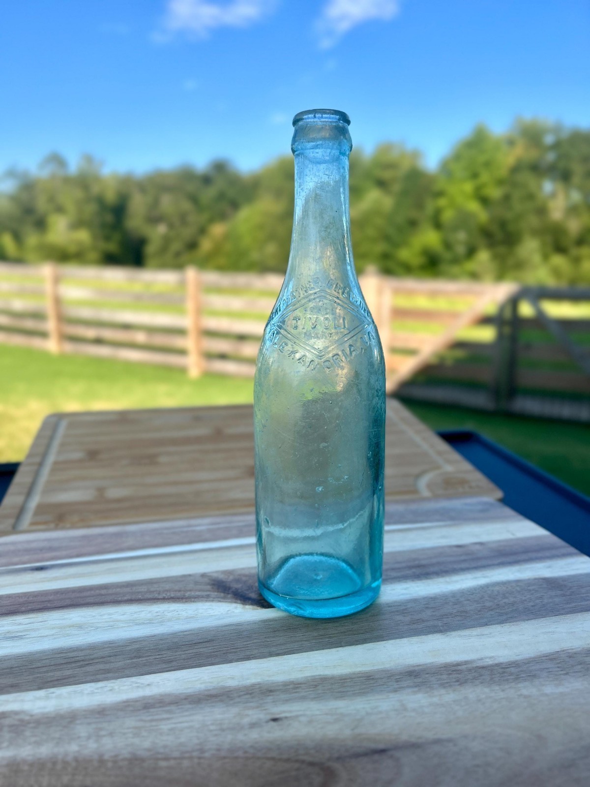 Antique Robert Portner Brewing Tivoli Beer Bottle Alexandria VA Aqua Breweriana
