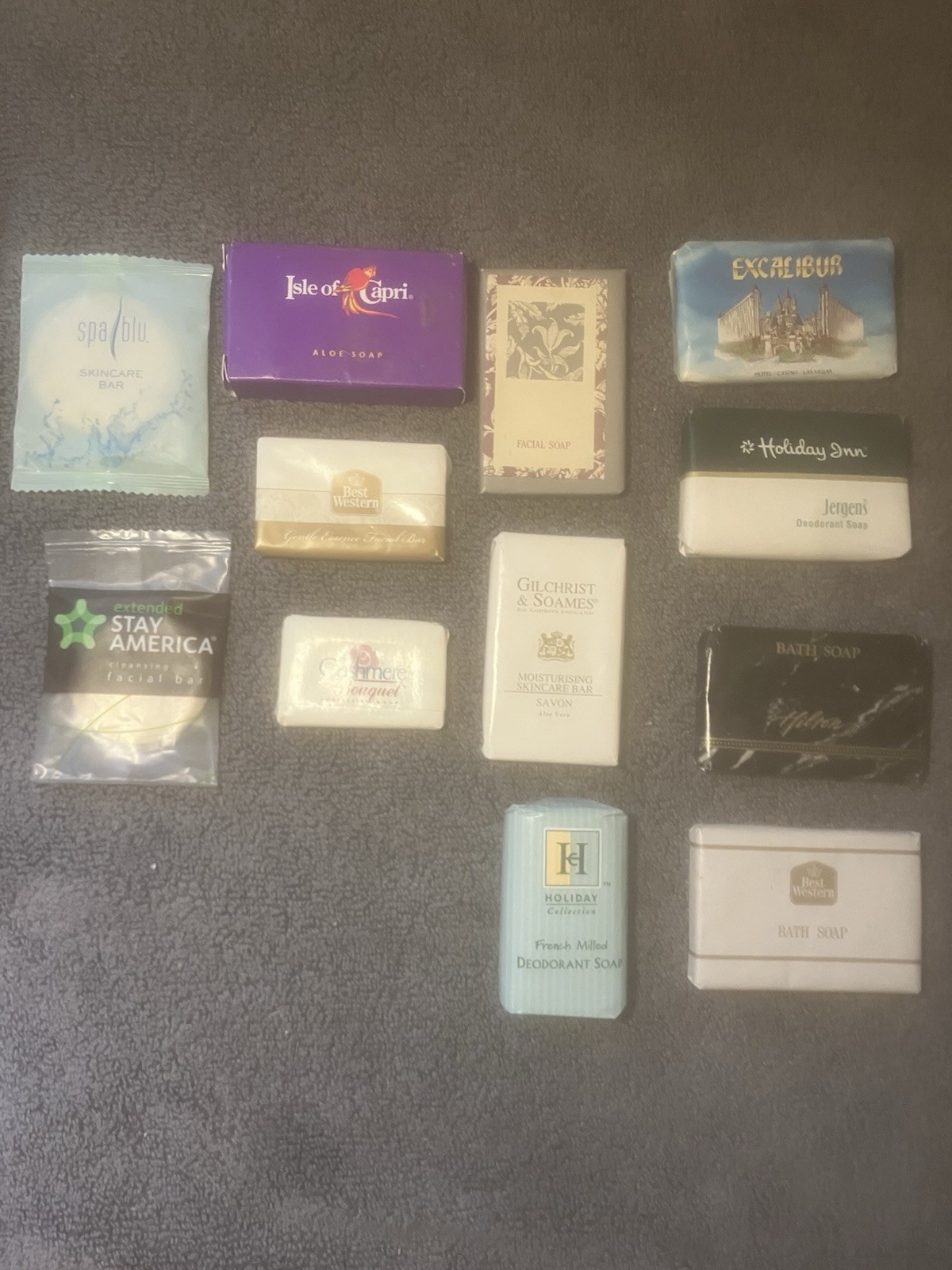Vintage Hotel Guest Soap Lot of 12 Hilton Best Western Holiday Inn Excalibur