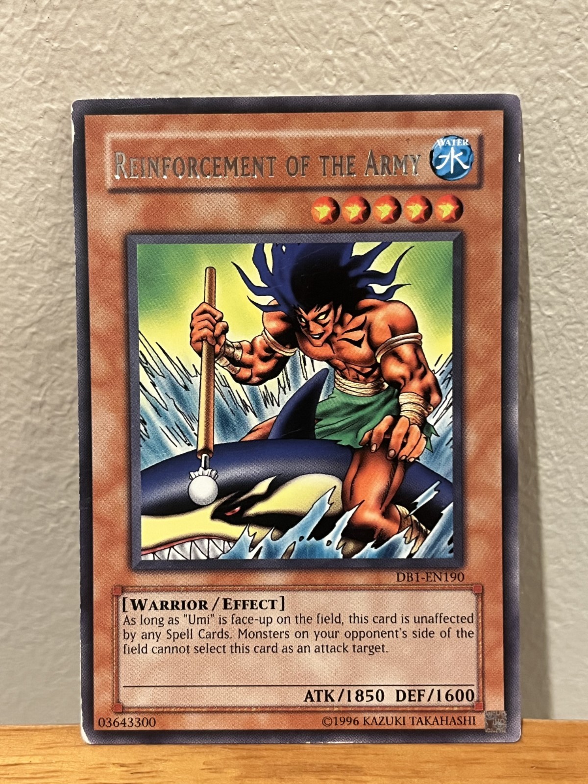 Yu-Gi-Oh Reinforcement of the Army / The Legendary Fisherman DB1-EN190 Misprint Yu-Gi-Oh Reinforcement of the Army / The Legendary Fisherman DB1-EN190 Misprint