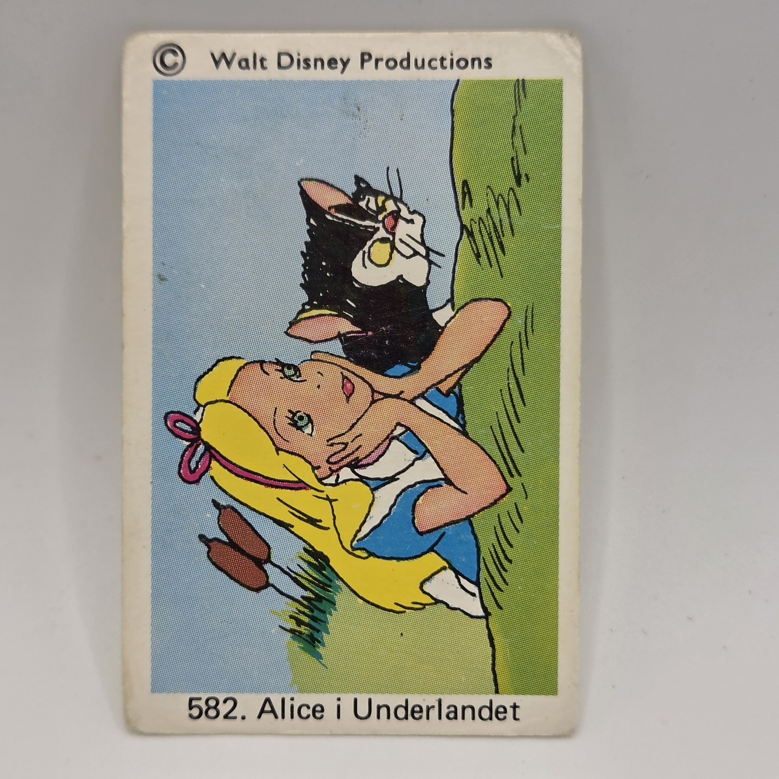 Vintage 1970s Alice In Wonderland Swedish Gum Card Disney