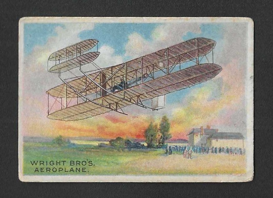c1910 T28 Khedival Tobacco Card - Oxford Aeroplane Series - The Wright Brothers c1910 T28 Khedival Tobacco Card - Oxford Aeroplane Series - The Wright Brothers
