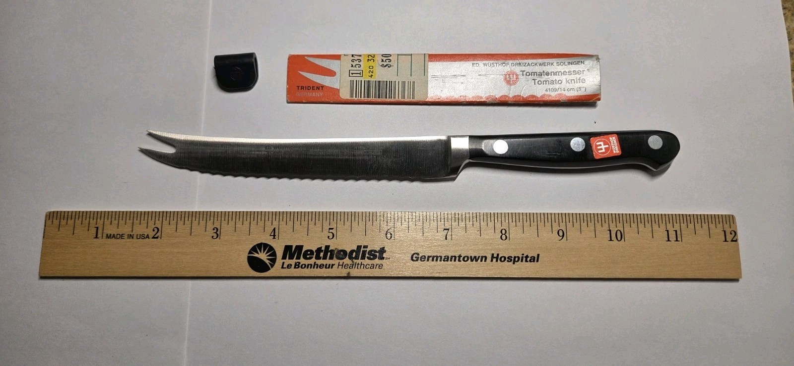 Vintage New Wüsthof Classic 5-inch Tomato Knife (Model 4109 / 14 cm) NOS Vintage New Wüsthof Classic 5-inch Tomato Knife (Model 4109 / 14 cm) NOS