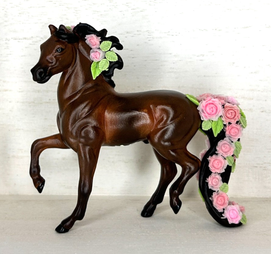 OOAK Custom Breyer Stablemate G2 Morgan. Bay with Pink Roses