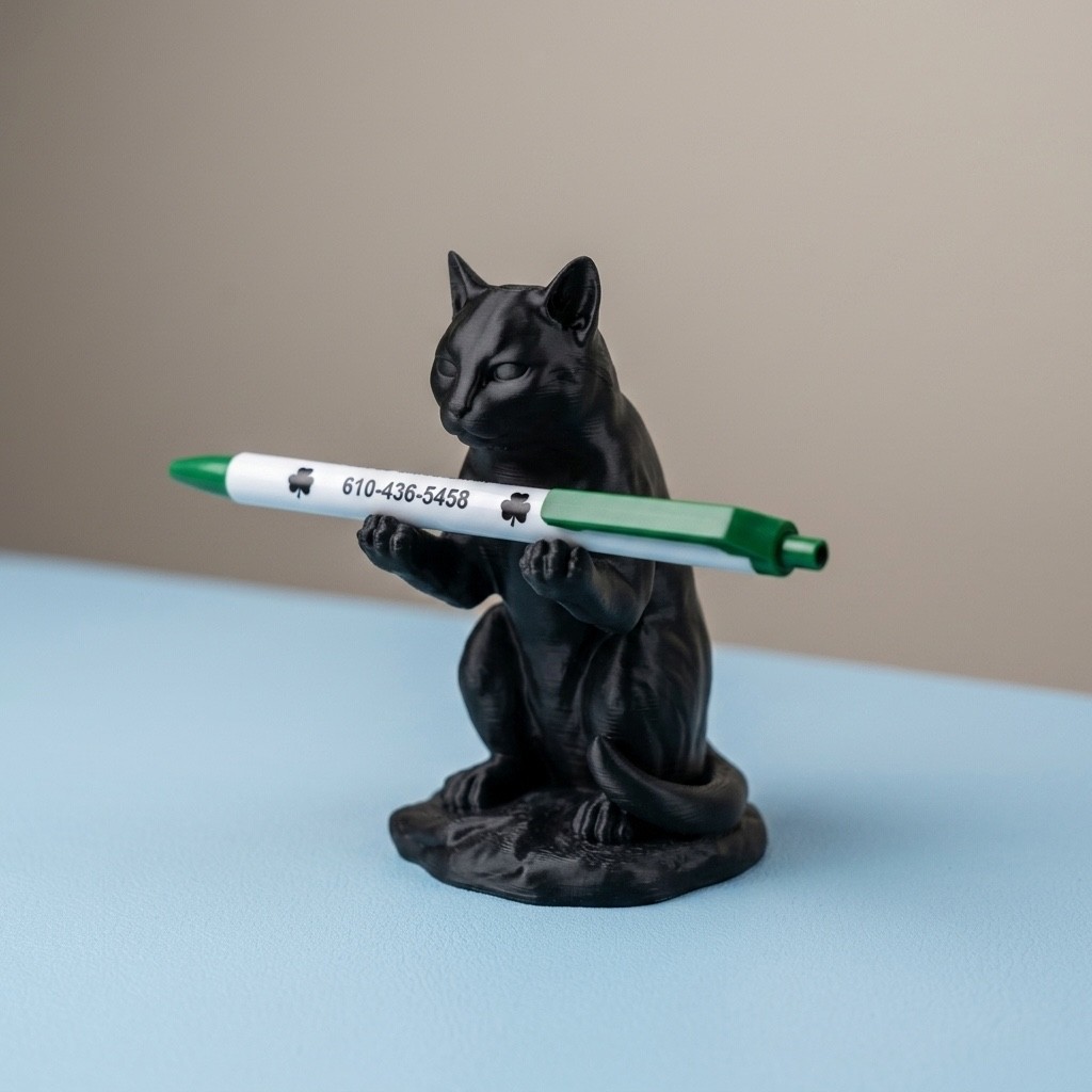 Funny Cute Cat Pen Holder Desk Organizer 3.5-Inch