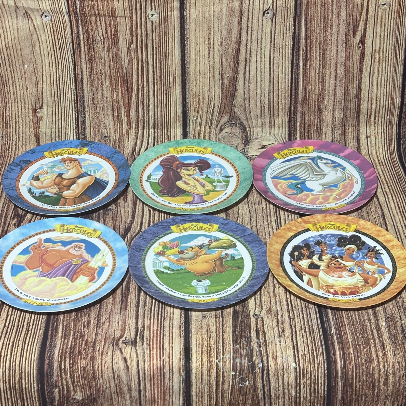 1997 Disney\'s Hercules McDonald\'s Collectors Plates Full Set Of 6