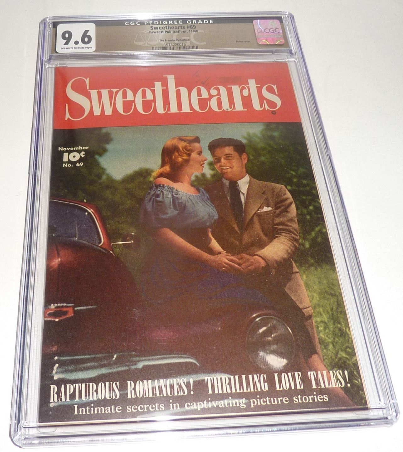 SWEETHEARTS #69 FAWCETT 1948 CGC 9.6 OW/WP Promise Collection Highest Graded