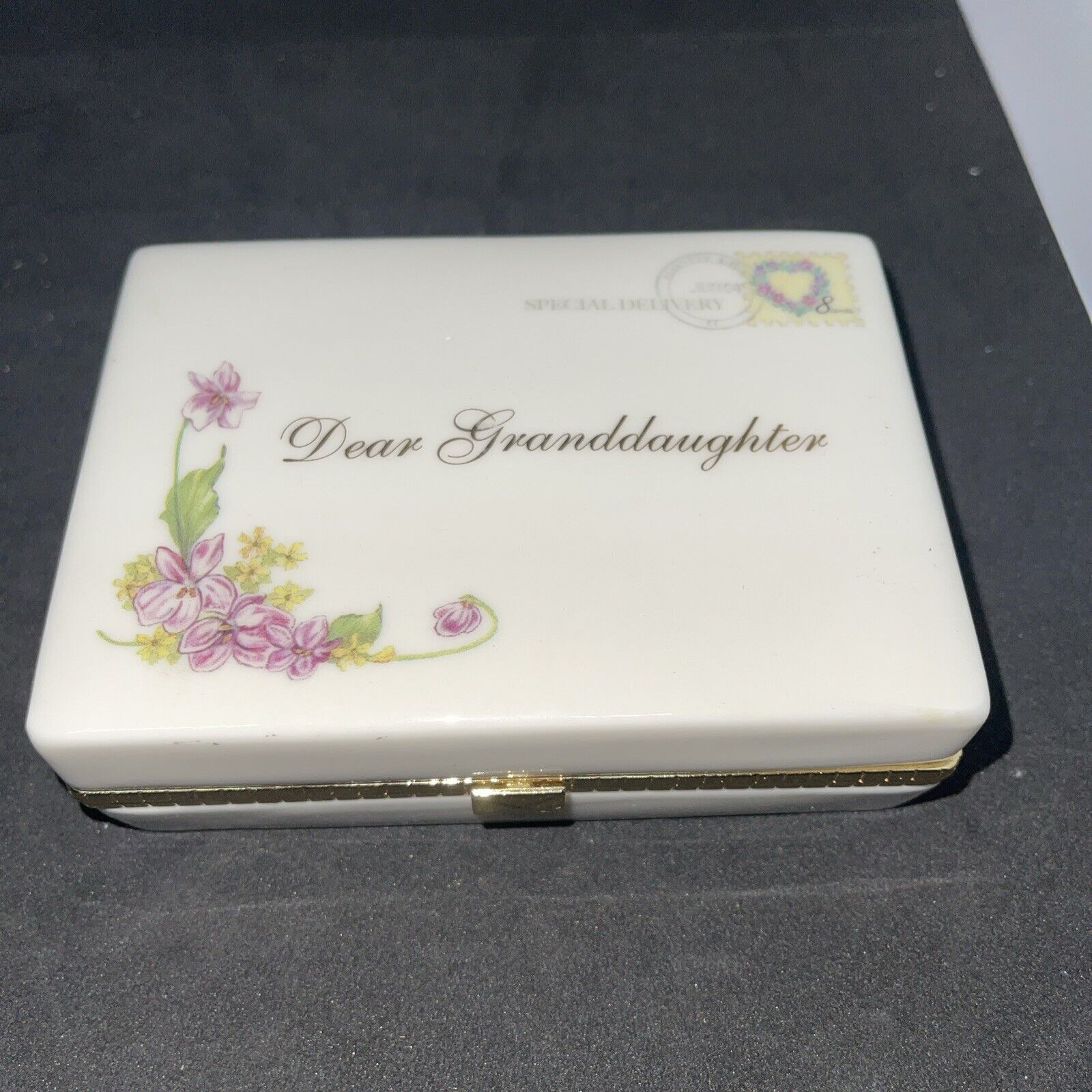 Ardleigh Elliott Dear Granddaughter Porcelain Music Box 2005 Ltd Edition Gift