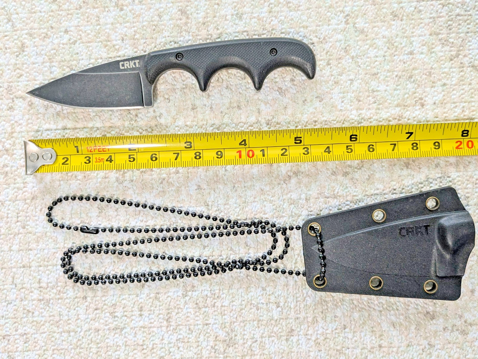 CRKT Minimalist Fixed Blade Neck Knife w/Sheath & Ball Chain –  Used - 
