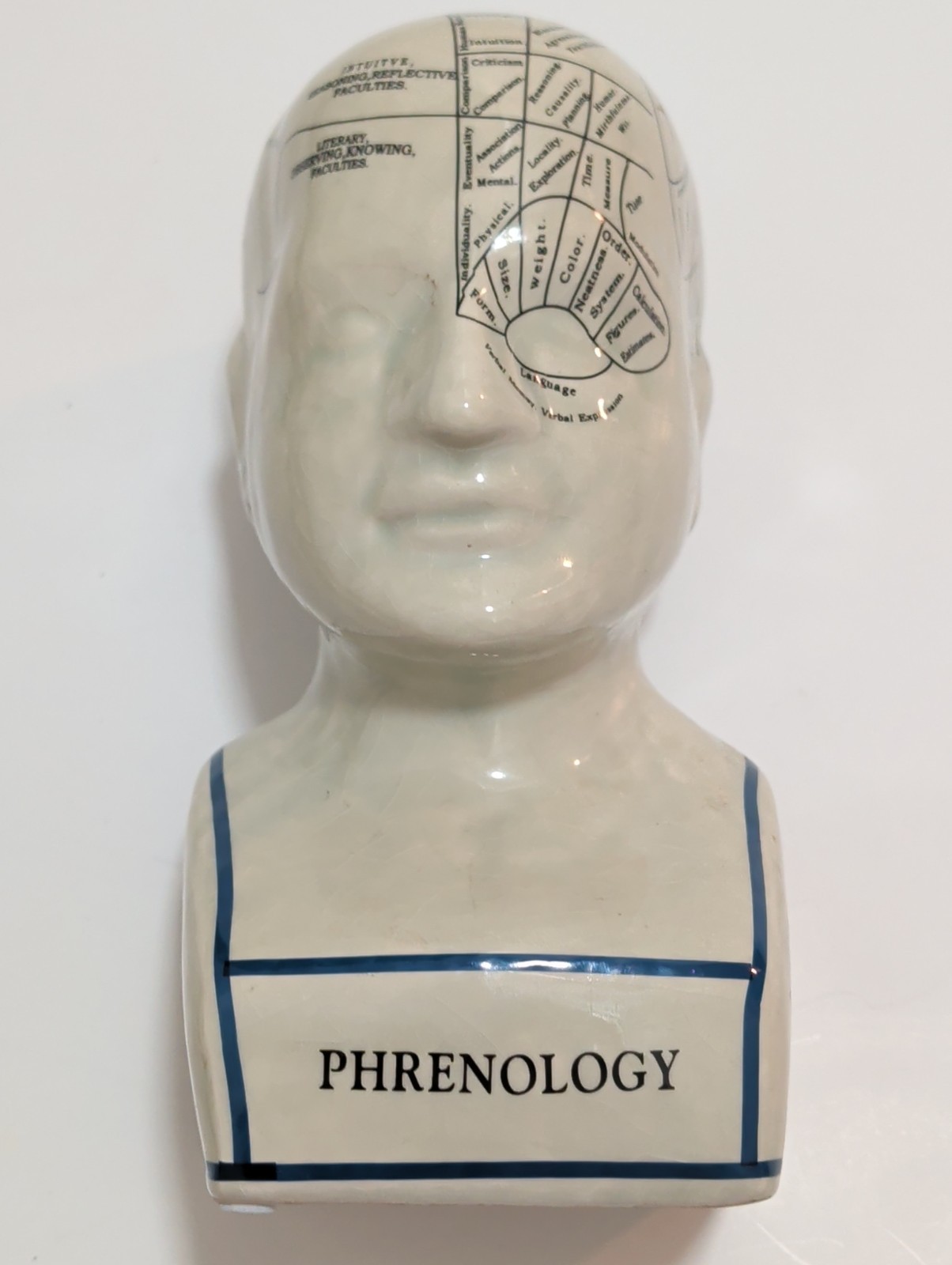 Phrenology Head Bust L.N. Fowler Medical Psychology 9\