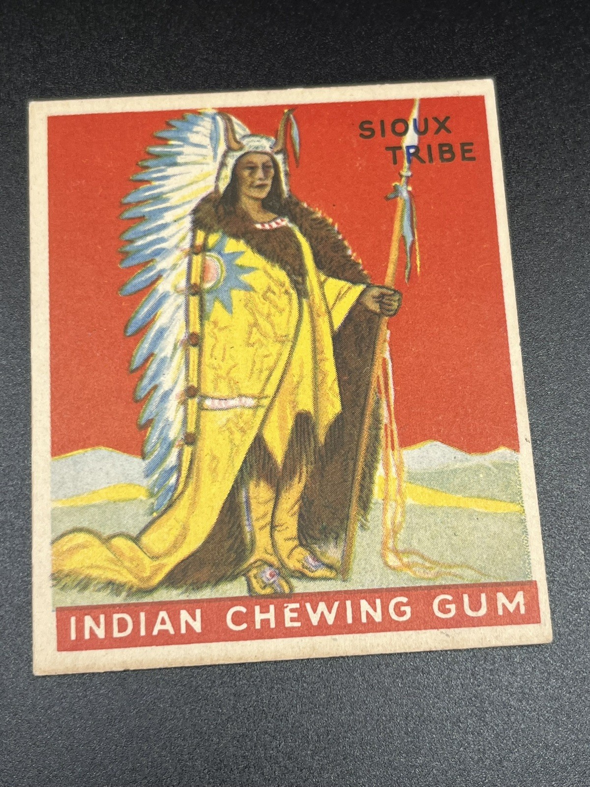 1933 Goudey Indian Gum R73 #22 Chief of the Sioux Tribe 24 Back Vintage Card