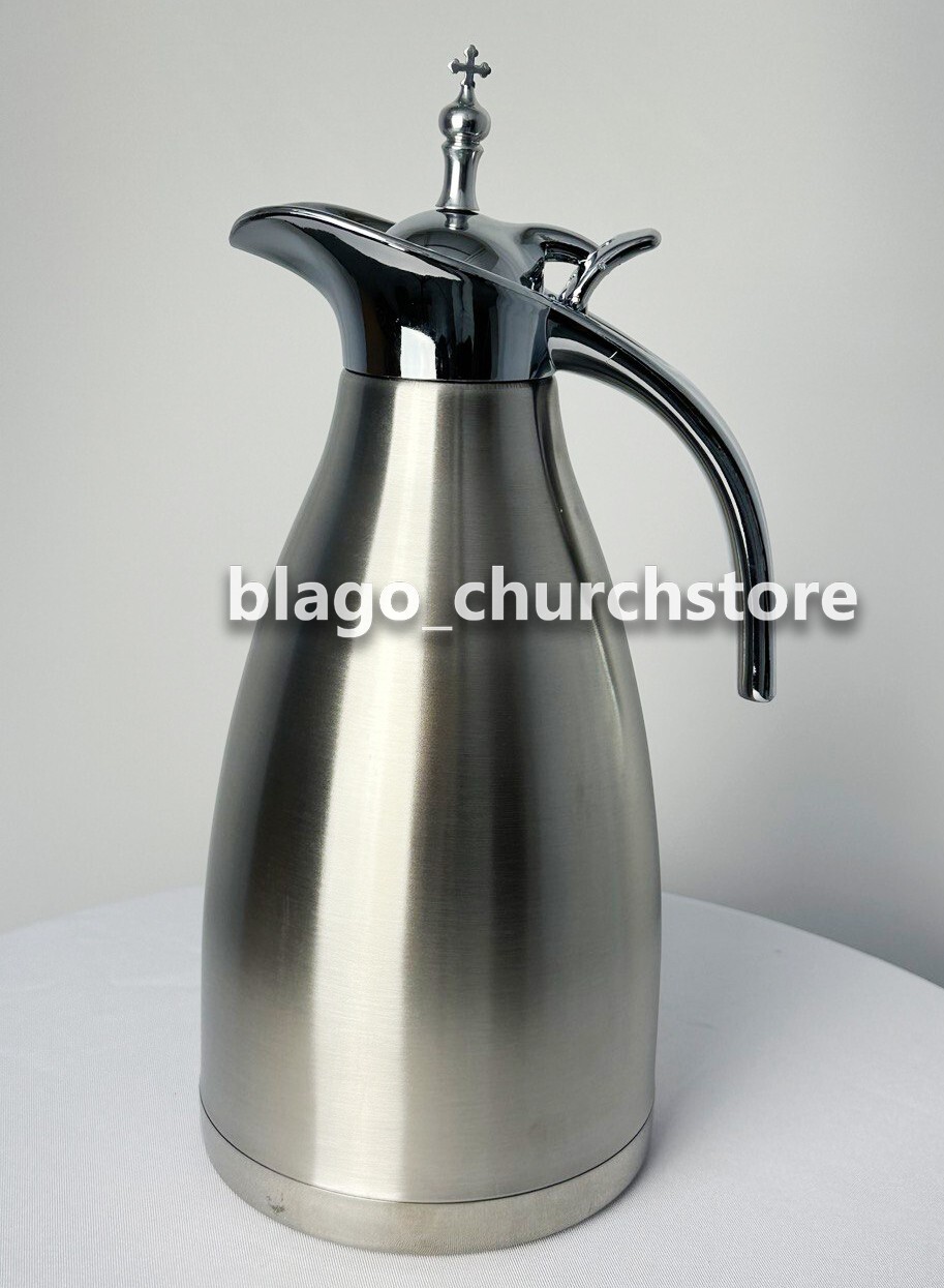Church Pitcher for Drinking Stainless Steel Thermal Jug 2L