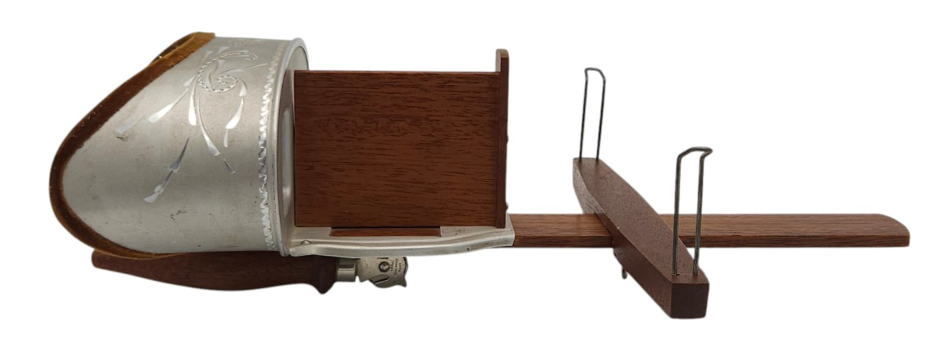 Stereoscope Stereoviewer Sun Sculpture Wood Aluminum Hood Felt Underwood New Yor